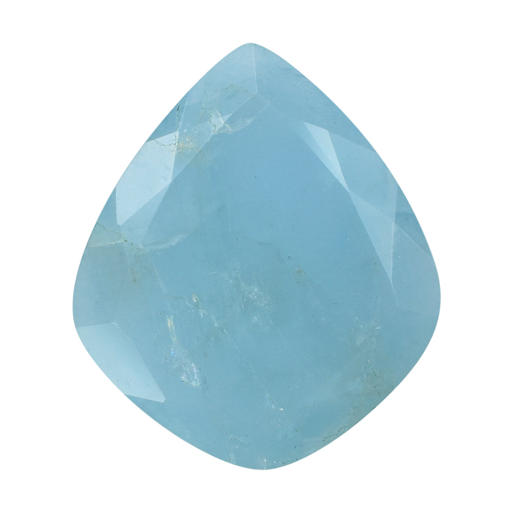 MILKY AQUAMARINE BOTH SIDE TABLE CUT FANCY KITE (AA) 26.70X22.40MM 18.00 Cts.