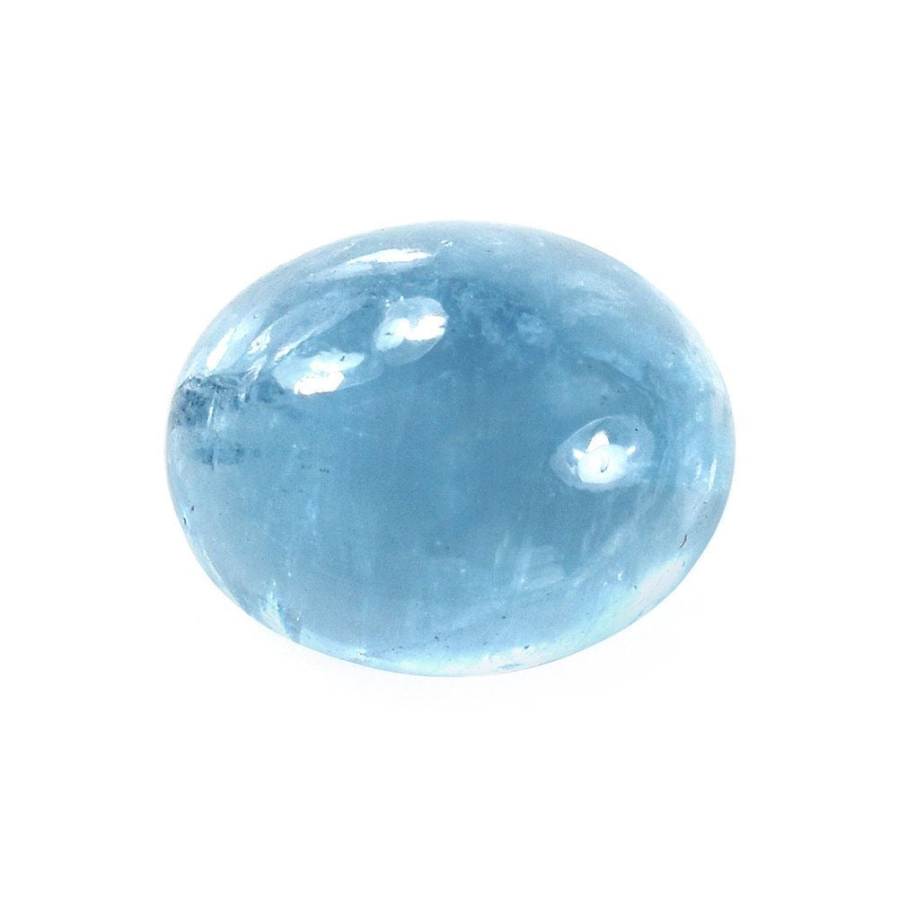 MILKY AQUAMARINE OVAL CAB (AAA) 10X8MM 2.95 Cts.