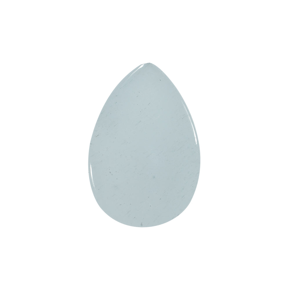 MILKY AQUAMARINE PEAR CAB 12X8MM 3.80 Cts.