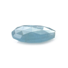 MILKY AQUAMARINE ROSE CUT IRREGULAR PEAR (HALF-DRILL) (A) 20X15MM 12.66 Cts.