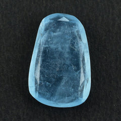 MILKY AQUAMARINE BOTH SIDE TABLE CUT TAPER (AA) 15.20X10X7.50MM 5.10 Cts.