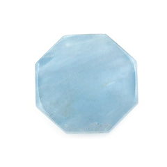 MILKY AQUAMARINE ROSE CUT HEXAGON CAB (AA) 10.50MM 3.50 Cts.