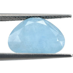 MILKY AQUAMARINE BOTH SIDE TABLE CUT TRILLAIONISH (AAA) 15.50X11MM 5.18 Cts.