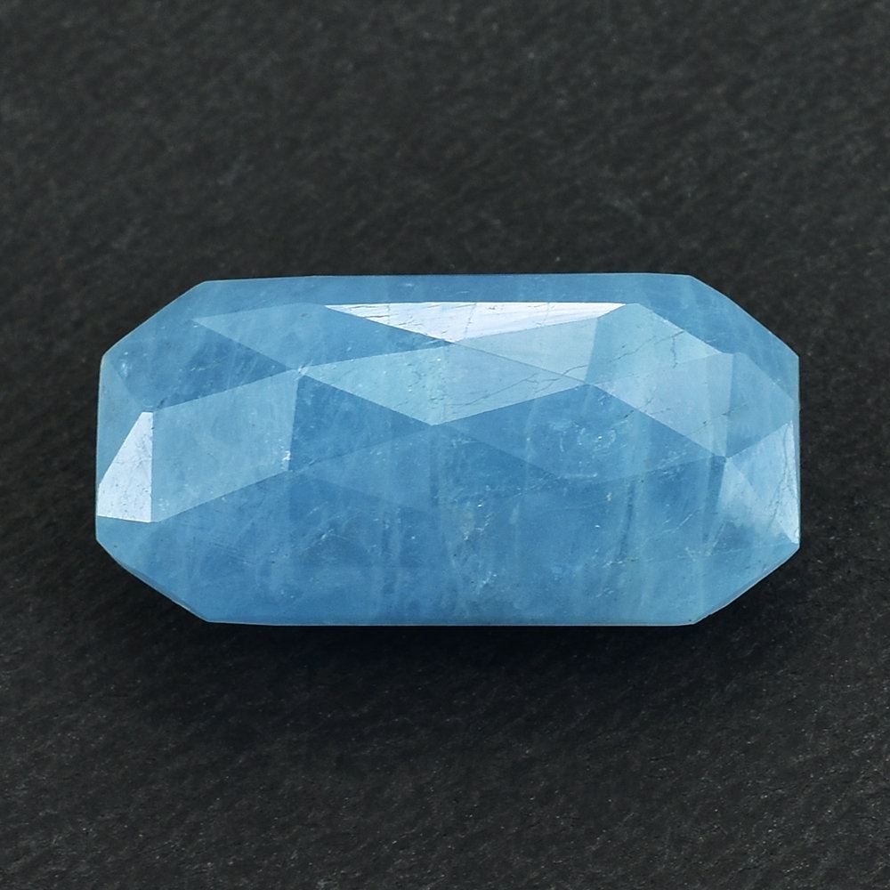 MILKY AQUAMARINE ROSE CUT BRIOLETTE OCTAGON (AAA) 20X10MM 11.23 Cts.