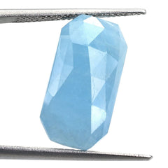 MILKY AQUAMARINE ROSE CUT BRIOLETTE OCTAGON (AAA) 20X10MM 11.23 Cts.