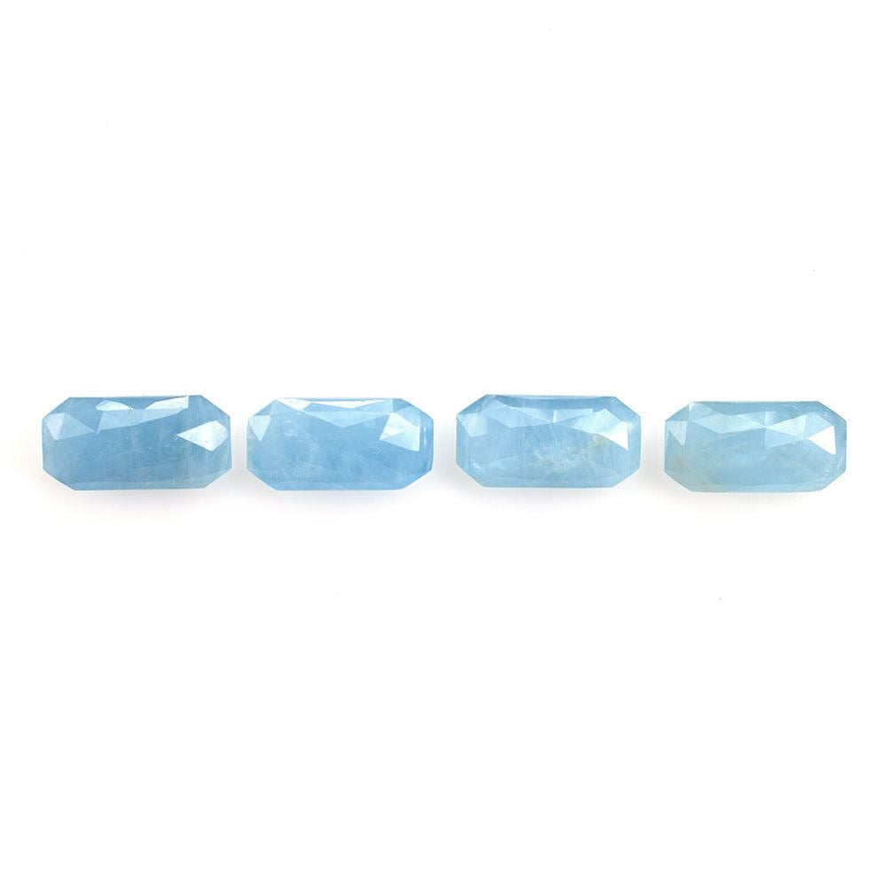 MILKY AQUAMARINE ROSE CUT BRIOLETTE OCTAGON (AAA) 20X10MM 11.23 Cts.