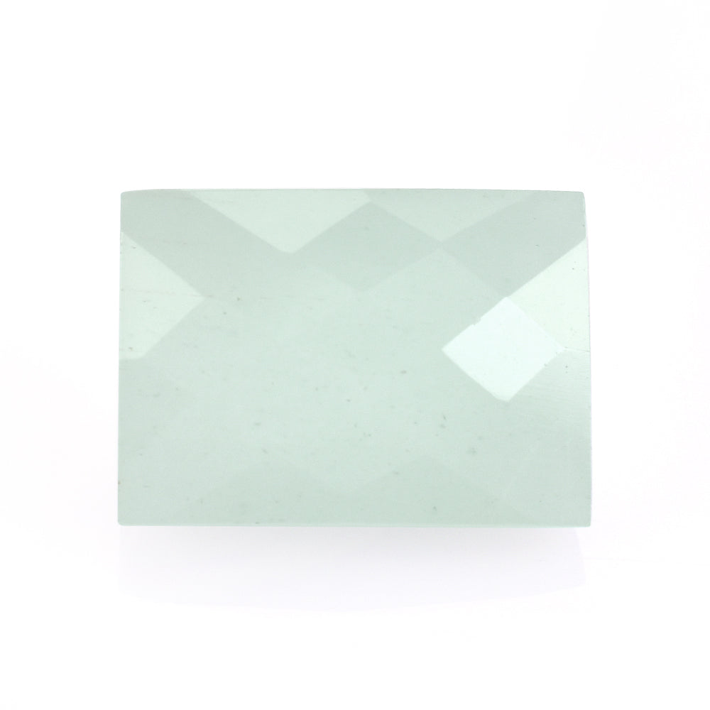 MILKY AQUAMARINE CHECKER CUT BAGUETTE 14X10MM 7.62 Cts.