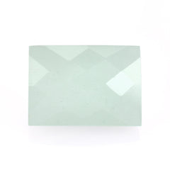 MILKY AQUAMARINE CHECKER CUT BAGUETTE 14X10MM 7.62 Cts.