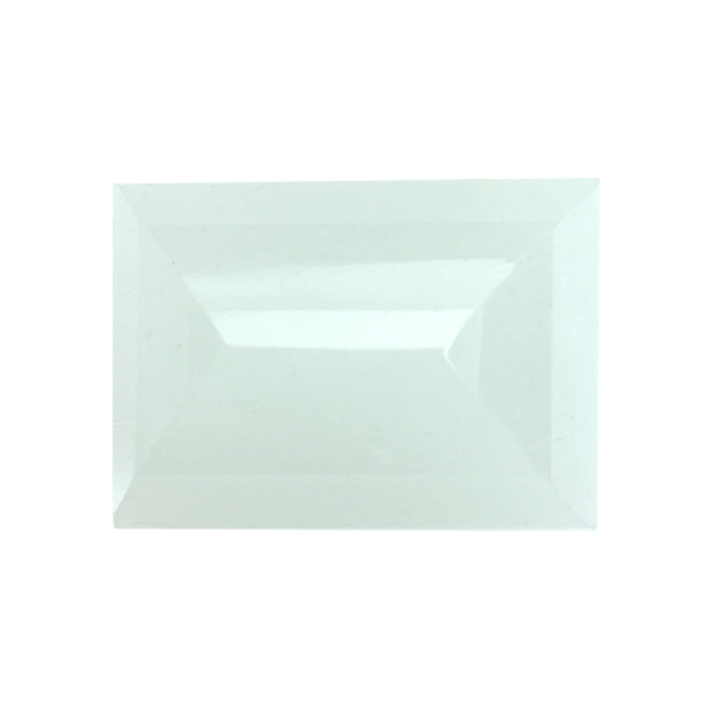 MILKY AQUAMARINE CHECKER CUT BAGUETTE 14X10MM 7.62 Cts.