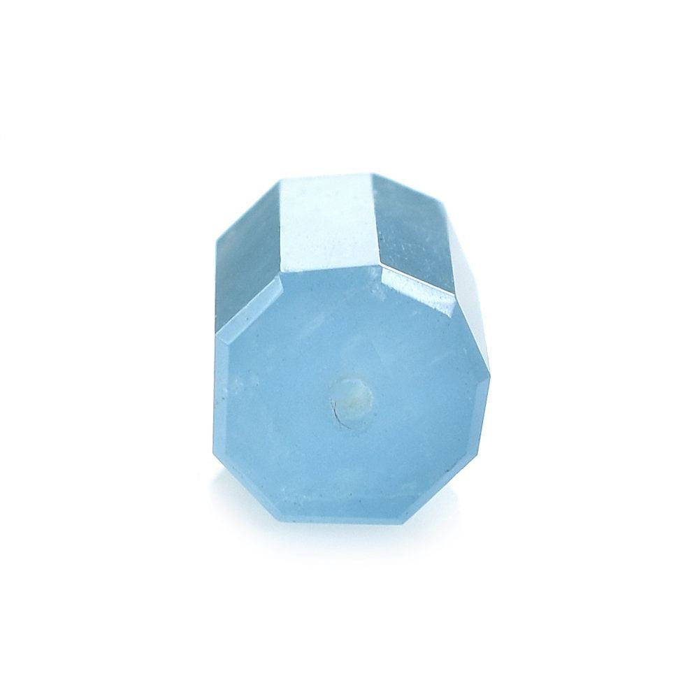 MILKY AQUAMARINE BARREL (HALF-DRILL) (AAA) 11X8MM 7.23 Cts.