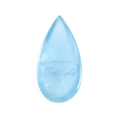 MILKY AQUAMARINE PEAR CAB (AAA) 14X7MM 2.90 Cts.