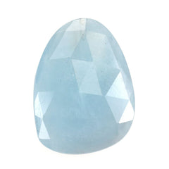 MILKY AQUAMARINE ROSE CUT BRIOLETTE IRREGULAR PEARISH (A) 20X15MM 9.15 Cts.