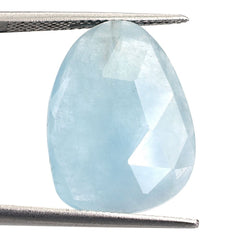 MILKY AQUAMARINE ROSE CUT BRIOLETTE IRREGULAR PEARISH (A) 20X15MM 9.15 Cts.