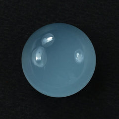MILKY AQUAMARINE ROUND CAB (A) 12MM 6.80 Cts.