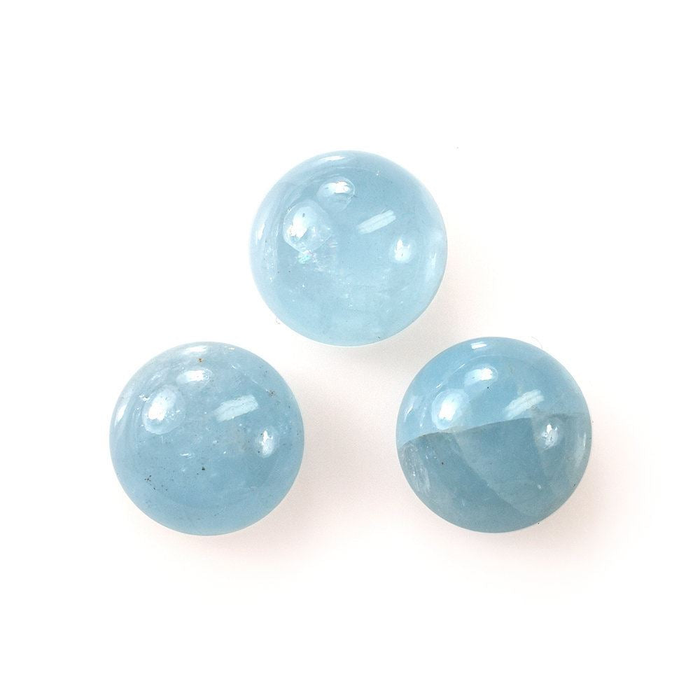 MILKY AQUAMARINE ROUND CAB (AA) 10MM 4.43 Cts.
