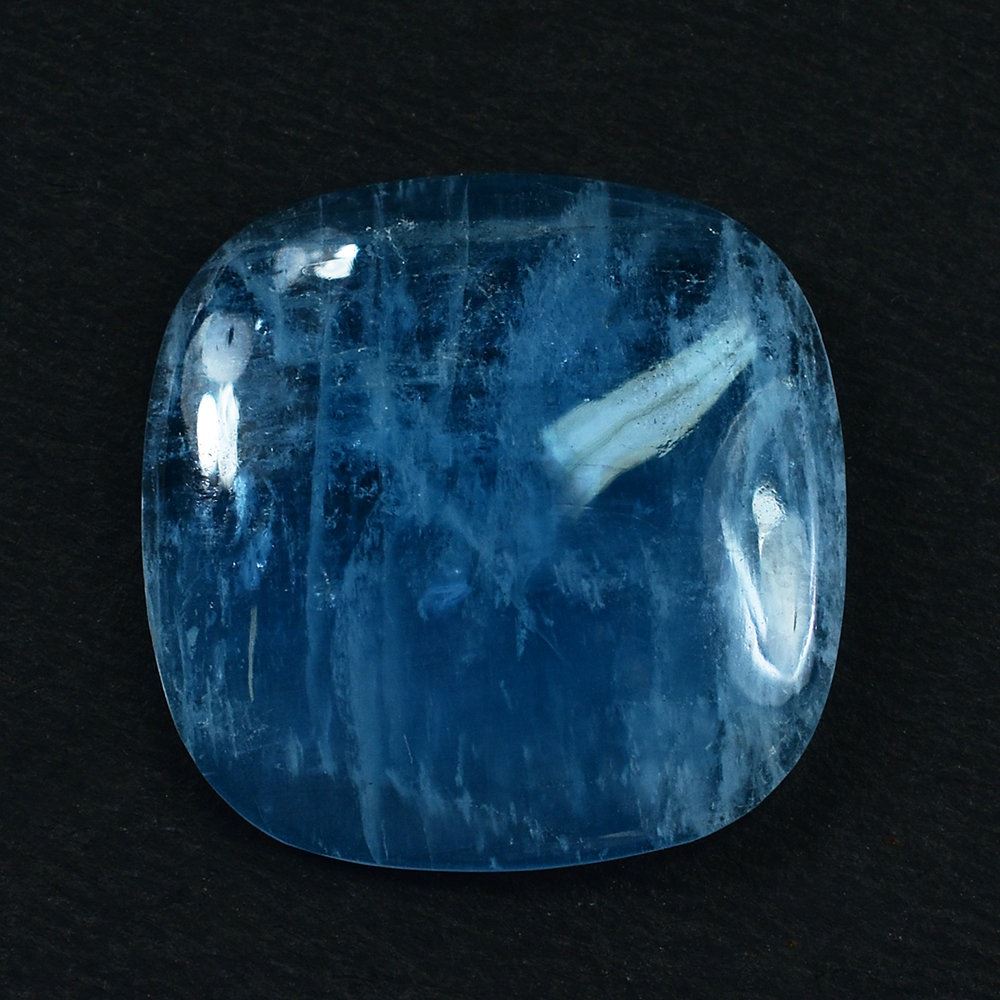 MILKY AQUAMARINE CUSHION CAB (AAA) 20MM 13 Cts.