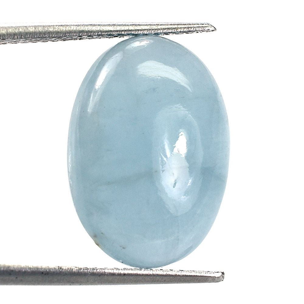 MILKY AQUAMARINE OVAL CAB (AA) 18X13MM 9.25 Cts.