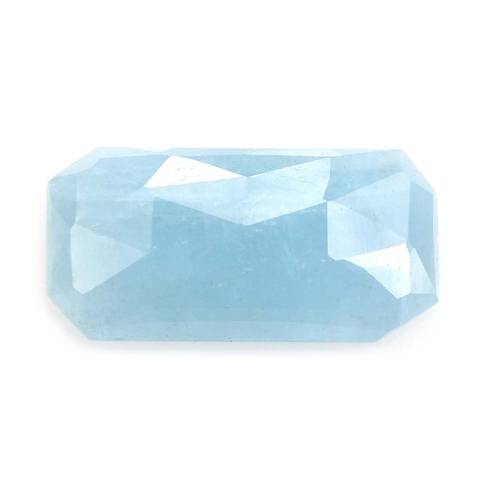 MILKY AQUAMARINE ROSE CUT OCTAGON CAB (AA) 20X10MM 8.69 Cts.