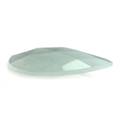 MILKY AQUAMARINE ROSE CUT BRIOLETTE PEAR (GREENISH) 20X15MM 7.06 Cts.