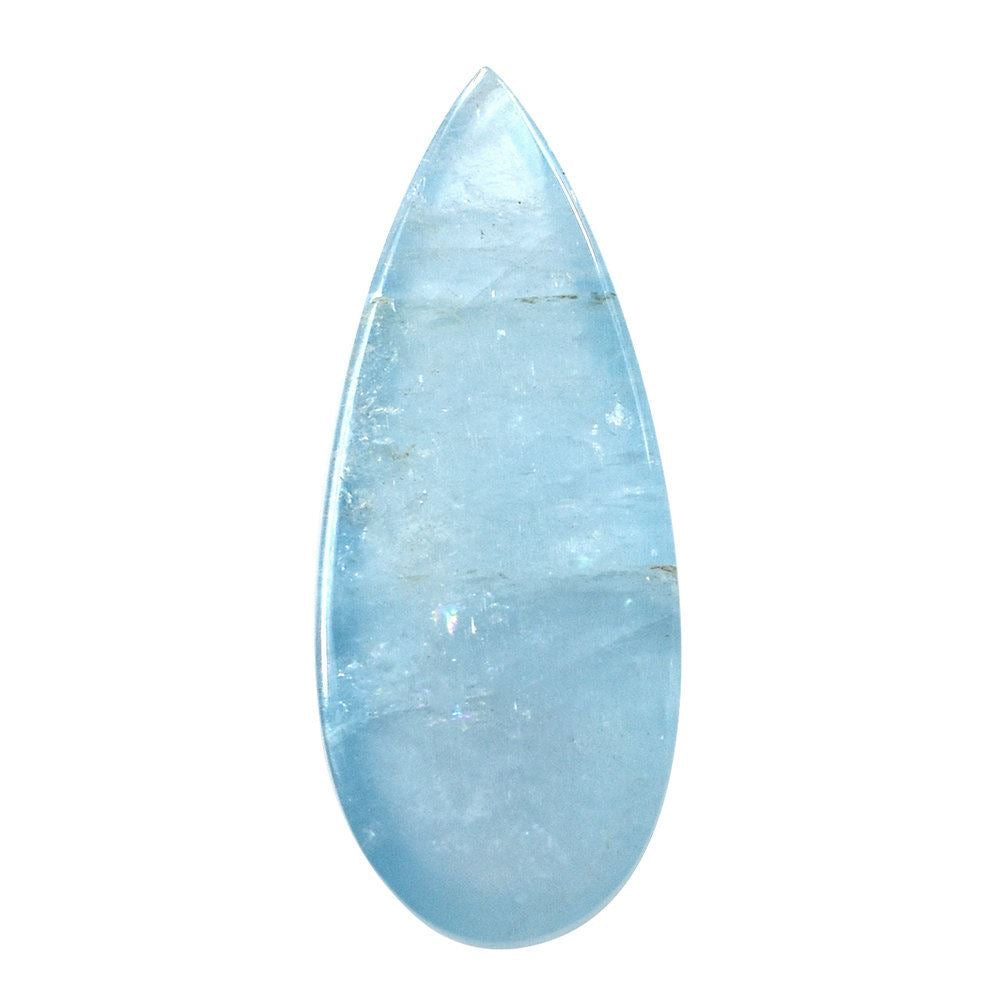 MILKY AQUAMARINE PEAR CAB (AA) 20X8MM 5.20 Cts.