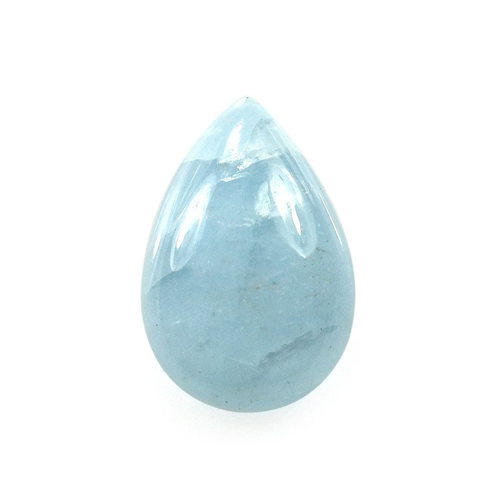 MILKY AQUAMARINE PEAR CAB (AA) 12X8MM 3.00 Cts.