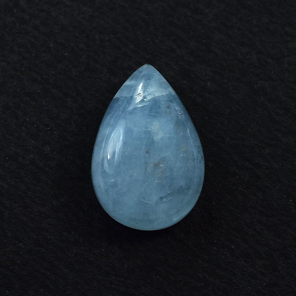 MILKY AQUAMARINE PEAR CAB (AA) 12X8MM 3.00 Cts.