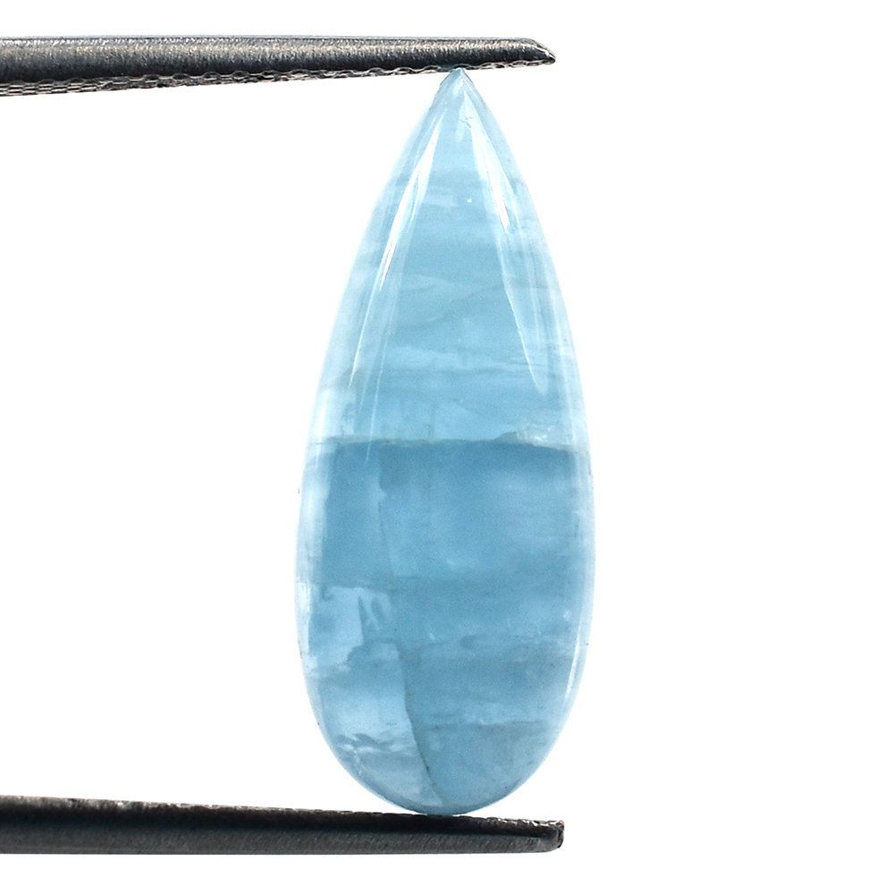 MILKY AQUAMARINE PEAR CAB (AAA) 20X8MM 5.50 Cts.