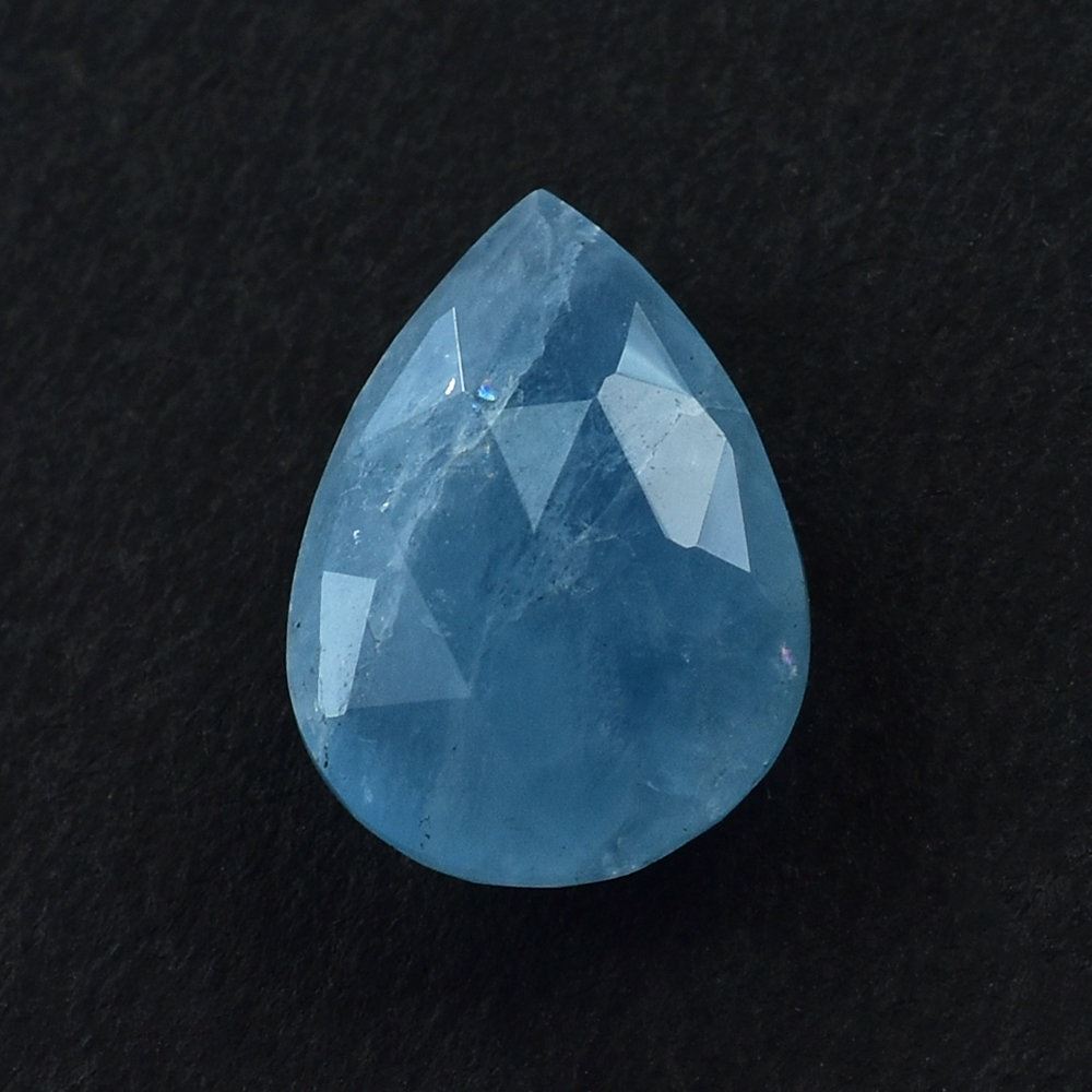 MILKY AQUAMARINE ROSE CUT BRIOLETTE PEAR (AAA) 14X10MM 4.51 Cts.