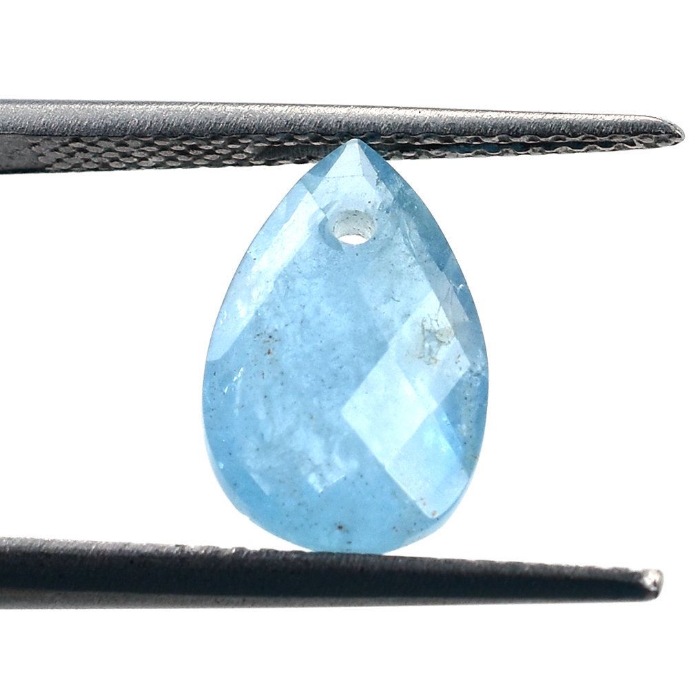 MILKY AQUAMARINE BRIOLETTE PEAR (FULL-DRILL) (AAA) 12X8MM 2.63 Cts.
