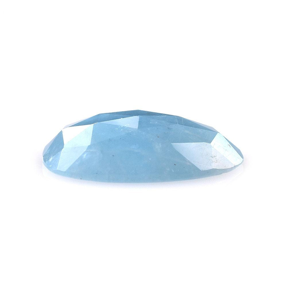 MILKY AQUAMARINE ROSE CUT PEARISH CAB (AAA) 12.50X15.50MM 4.75 Cts.