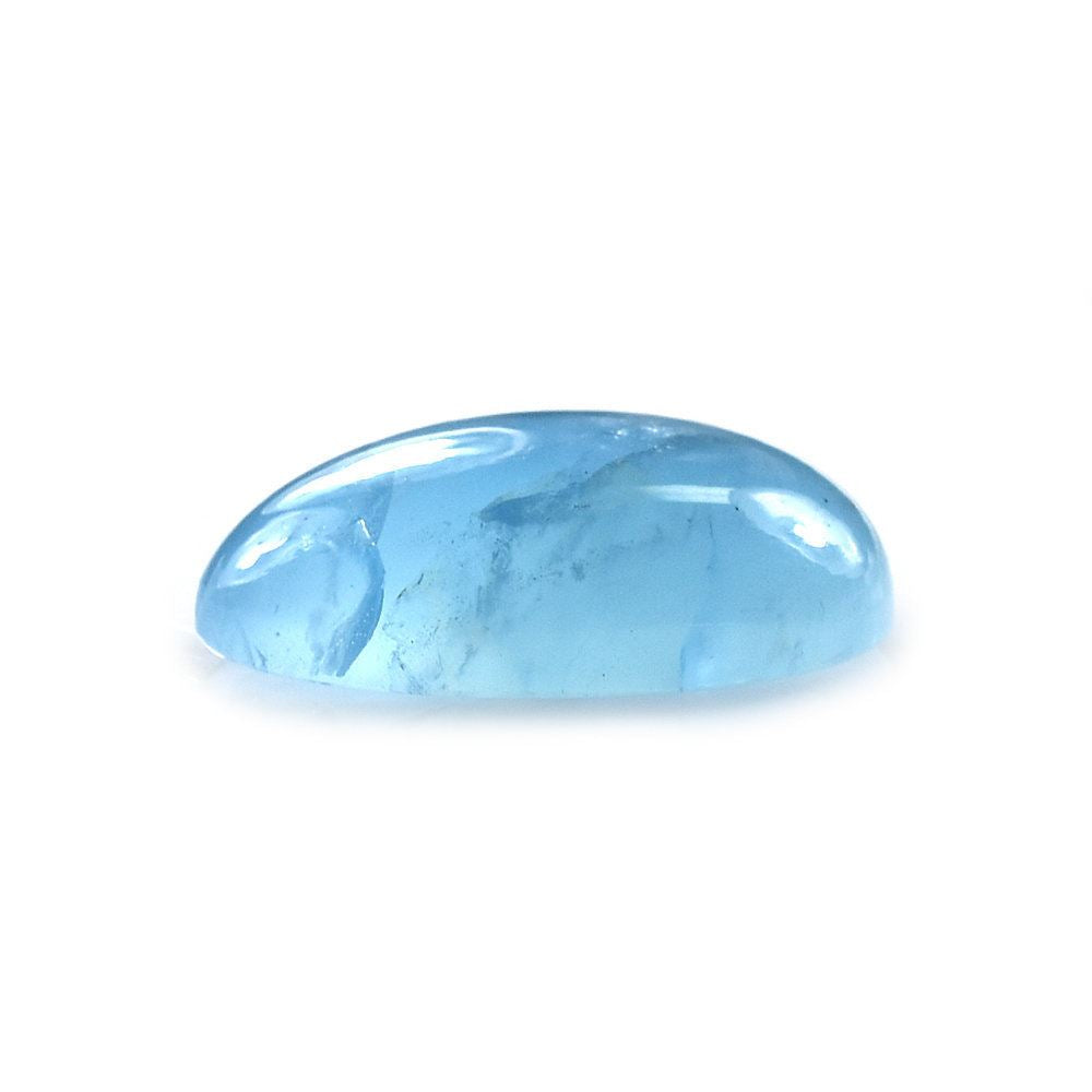 MILKY AQUAMARINE IRRGULAR PEAR CAB (AAA) 18X12MM 10.40 Cts.