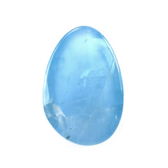 MILKY AQUAMARINE IRRGULAR PEAR CAB (AAA) 18X12MM 10.40 Cts.