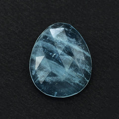 MILKY AQUAMARINE ROSE CUT PEARISH CAB (A) 12.50X15.50MM 3.95 Cts.