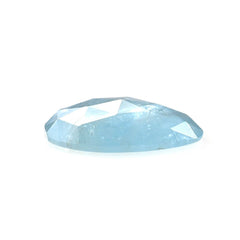 MILKY AQUAMARINE ROSE CUT PEARISH CAB (A) 12.50X15.50MM 3.95 Cts.