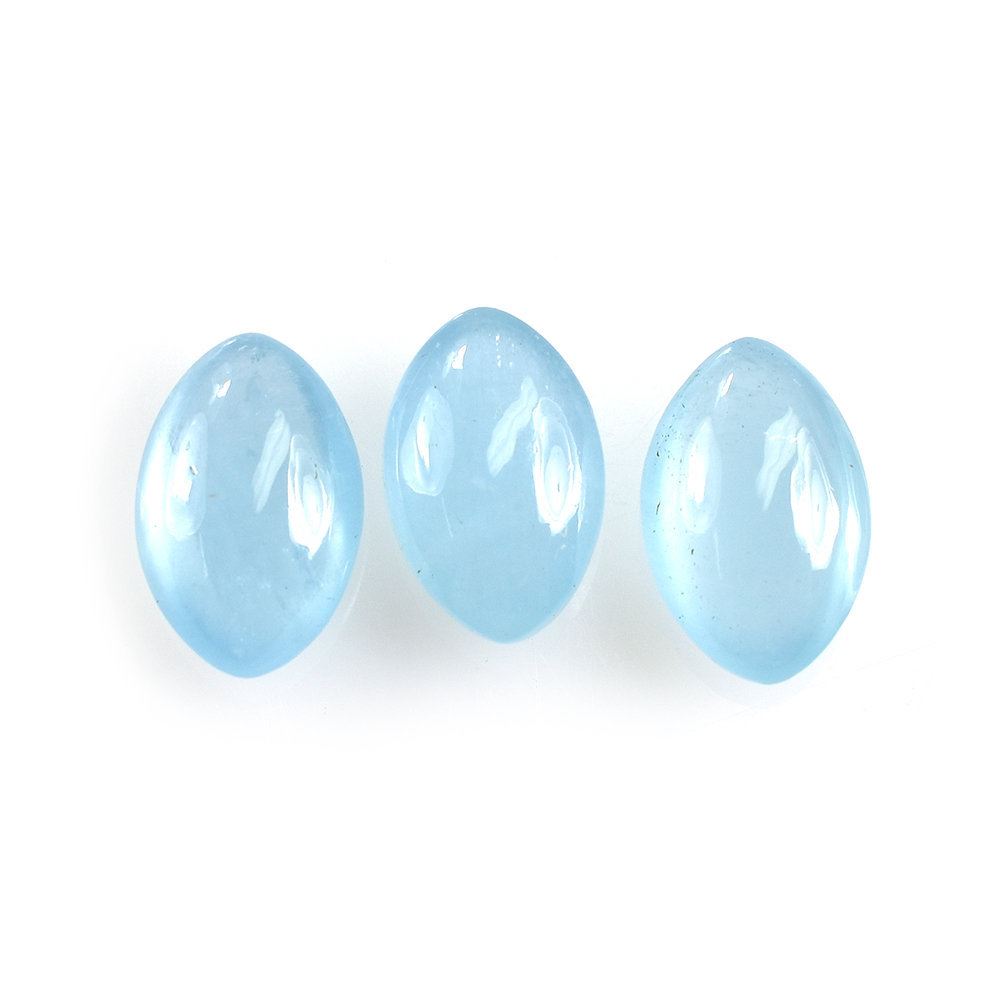 MILKY AQUAMARINE PLAIN LENTIL MARQUISE (AA) 10X6.50MM 1.80 Cts.