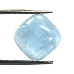 MILKY AQUAMARINE CUSHION CAB (AA) 12MM 5.18 Cts.
