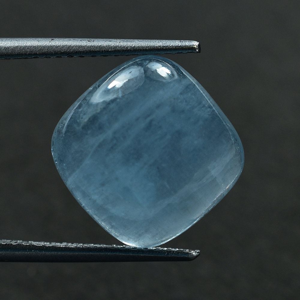 MILKY AQUAMARINE CUSHION CAB (AA) 12MM 5.18 Cts.