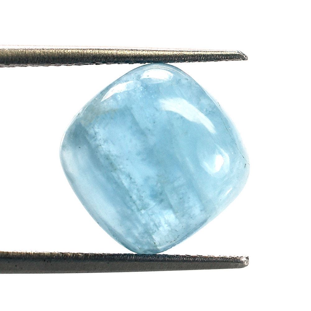 MILKY AQUAMARINE CUSHION CAB (AAA) 12MM 7.85 Cts.