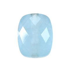 MILKY AQUAMARINE CHECKER CUT BRIOLETTE CUSHION (FULL-DRILL) (AA) 10X8MM 3.33 Cts.