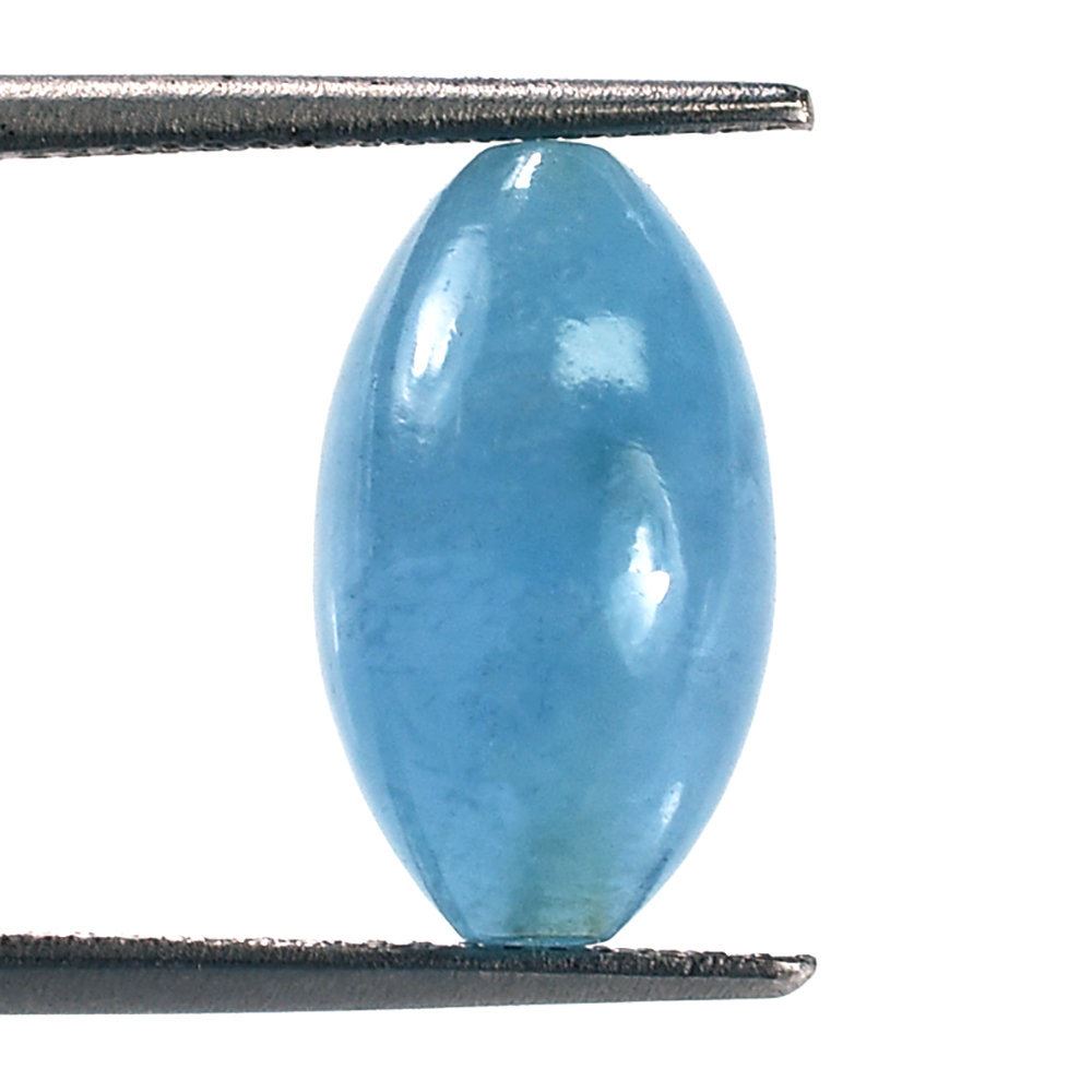 MILKY AQUAMARINE PLAIN DHOLKI (FULL-DRILL) (AAA) 14X8MM 6.80 Cts.