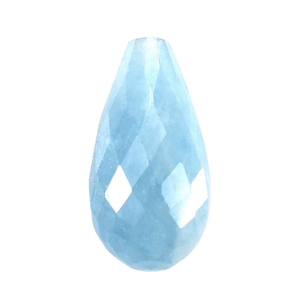 MILKY AQUAMARINE FACETED DROP'S (AA) 14X7MM 5.05 Cts.