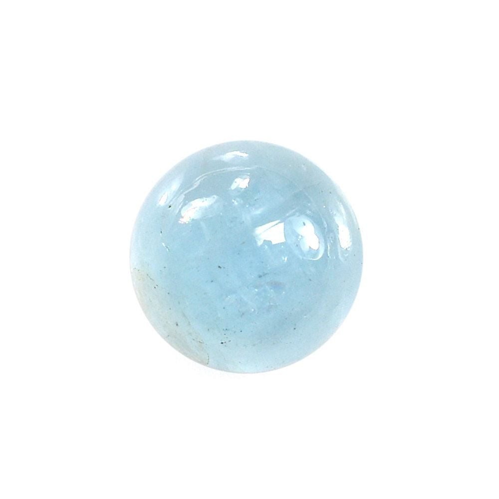 MILKY AQUAMARINE ROUND CAB (A) 8MM 1.96 Cts.