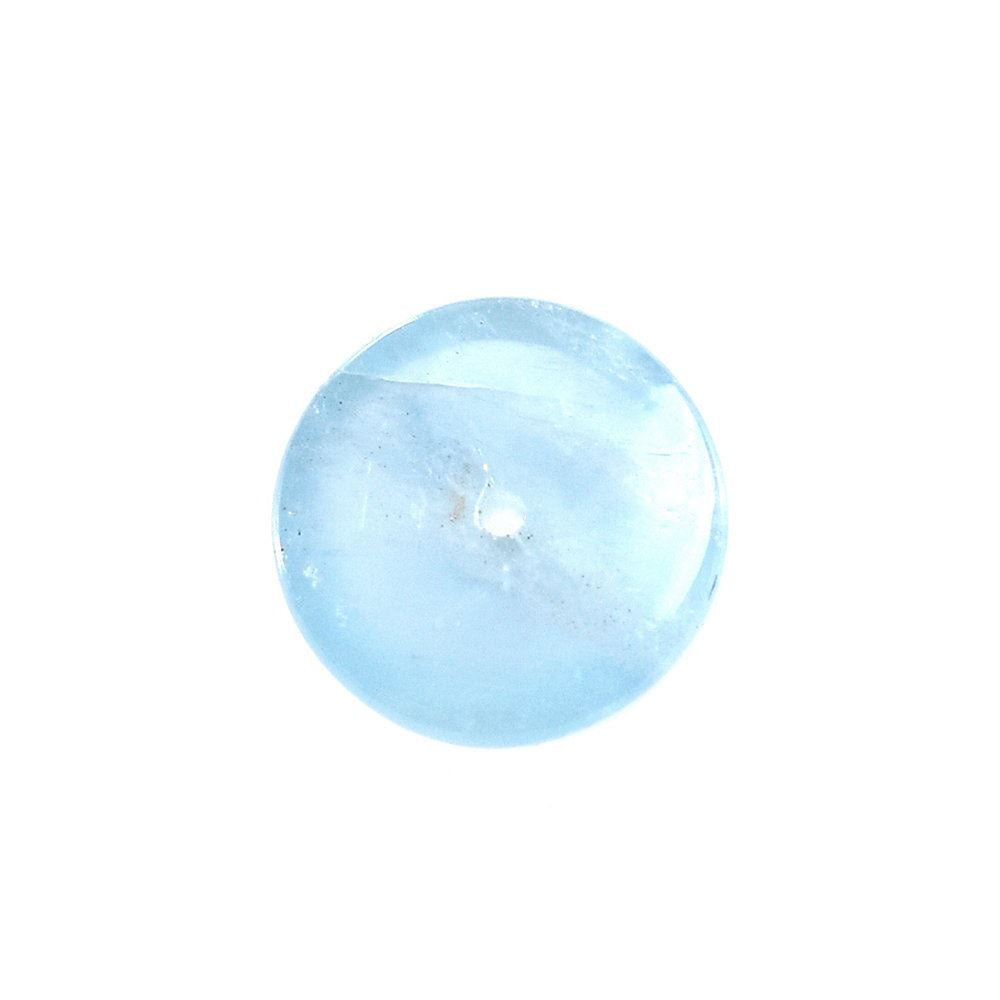 MILKY AQUAMARINE ROUND CAB (FULL-DRILL) (AA) 18MM 1.48 Cts.