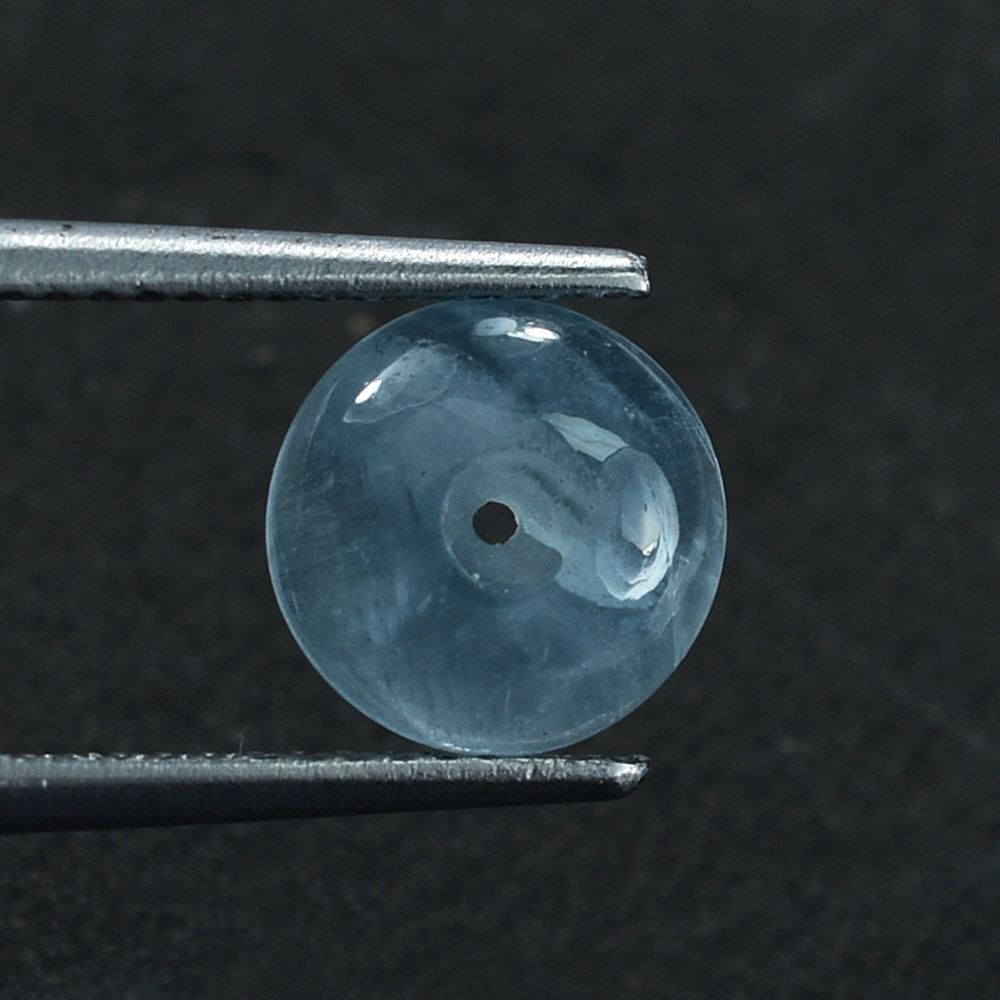 MILKY AQUAMARINE ROUND CAB (FULL-DRILL) (AA) 18MM 1.48 Cts.