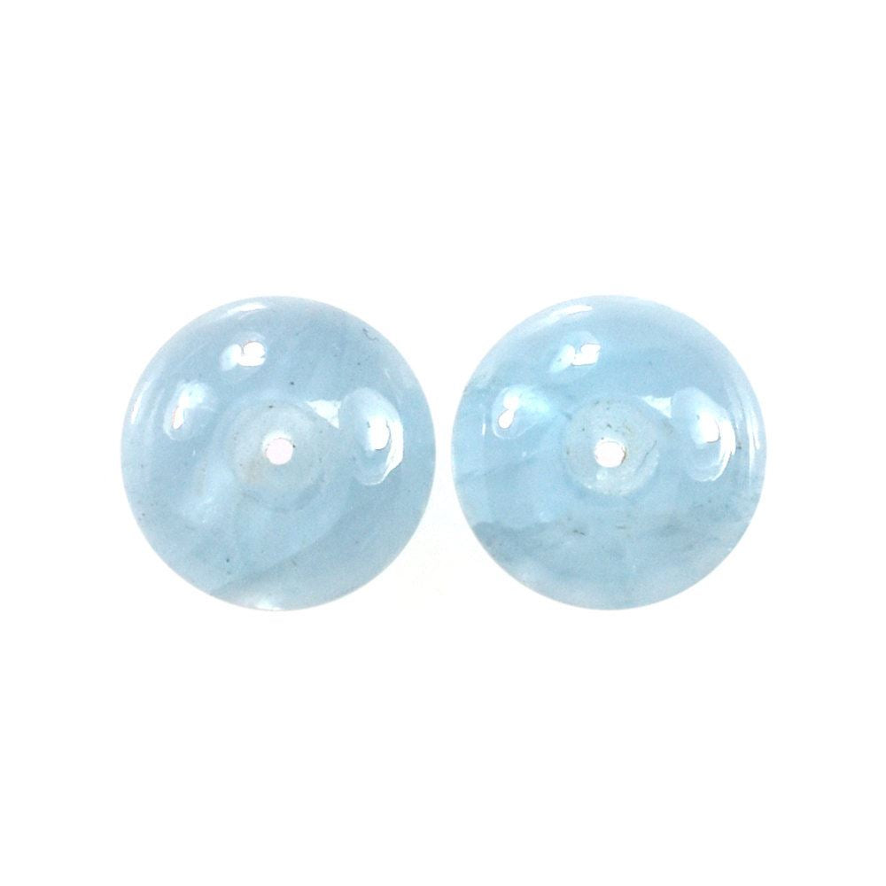 MILKY AQUAMARINE ROUND CAB (FULL-DRILL) (AA) 18MM 1.48 Cts.