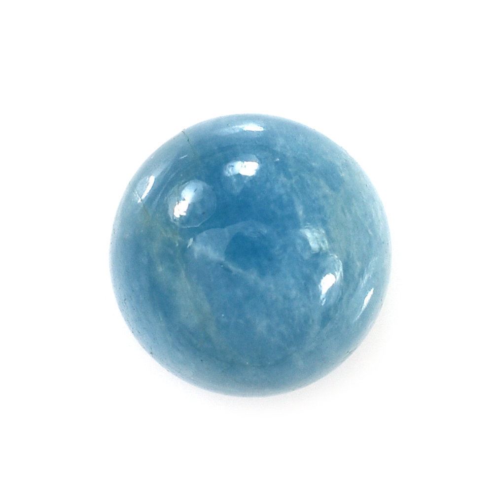 MILKY AQUAMARINE ROUND CAB (AA) 10MM 4.28 Cts.