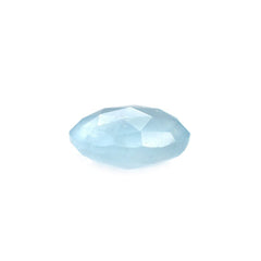 MILKY AQUAMARINE ROSE CUT BRIOLETTE ROUND (AA) 8MM 1.69 Cts.