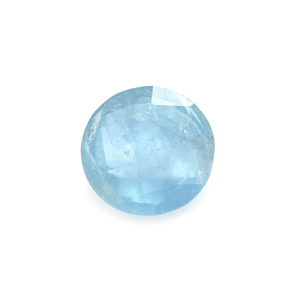 MILKY AQUAMARINE CHECKE CUT BRIOLETTE ROUND (AAA) 8MM 1.60 Cts.