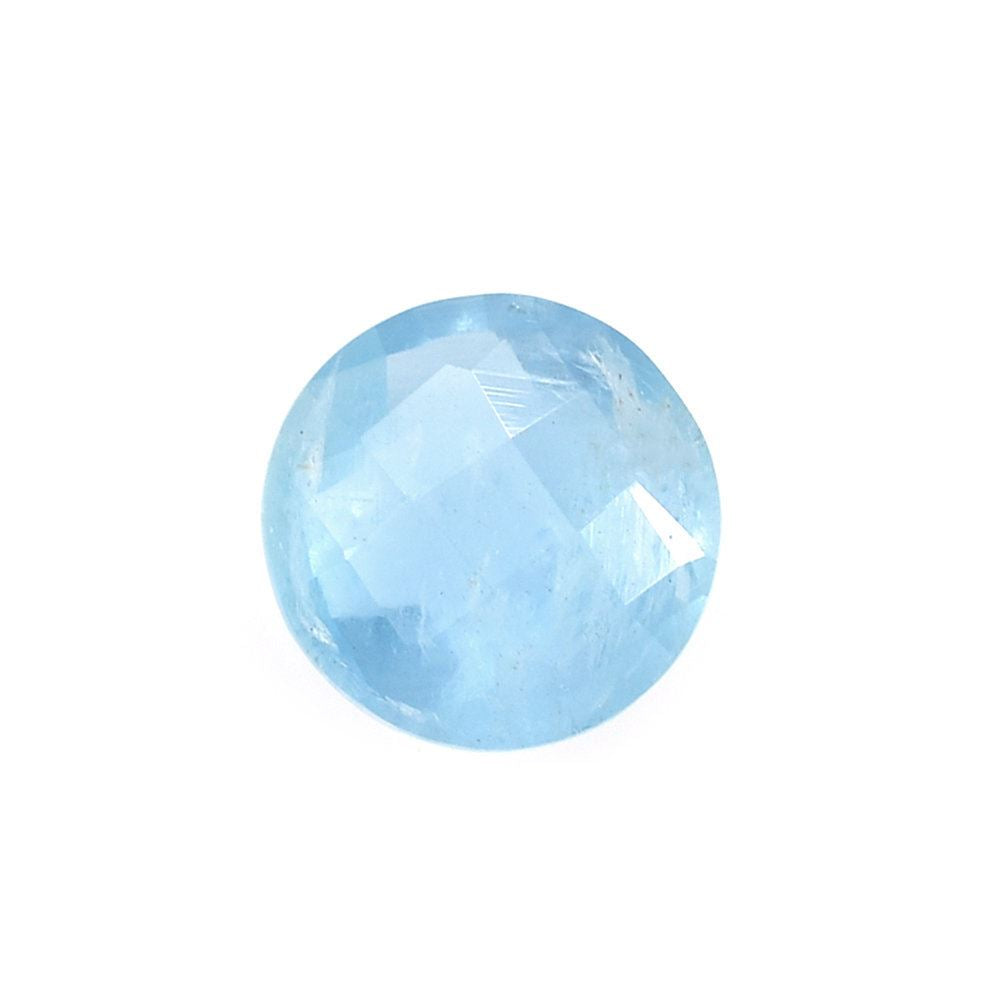 MILKY AQUAMARINE CHECKE CUT BRIOLETTE ROUND (AAA) 8MM 1.60 Cts.