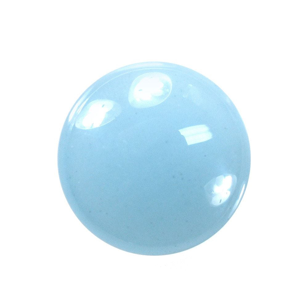 MILKY AQUAMARINE PLAIN LENTIL ROUND CAB (AA) 12.50MM 6.78 Cts.
